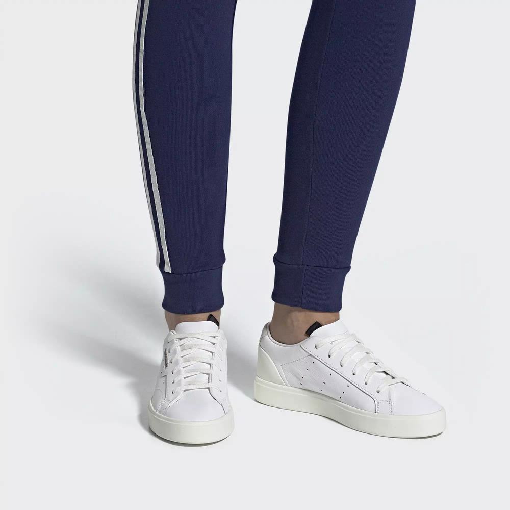 Adidas Sleek Tenis Blancos Para Mujer (MX-12655)